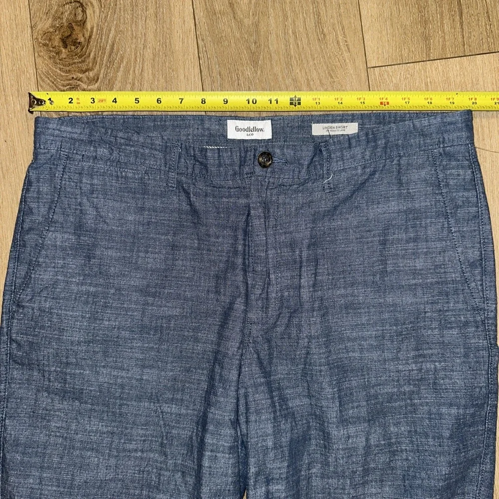Goodfellow & Co Chino Linden Short Men's Size 40 Blue Slash Pocket‎ 10.5 Inseam